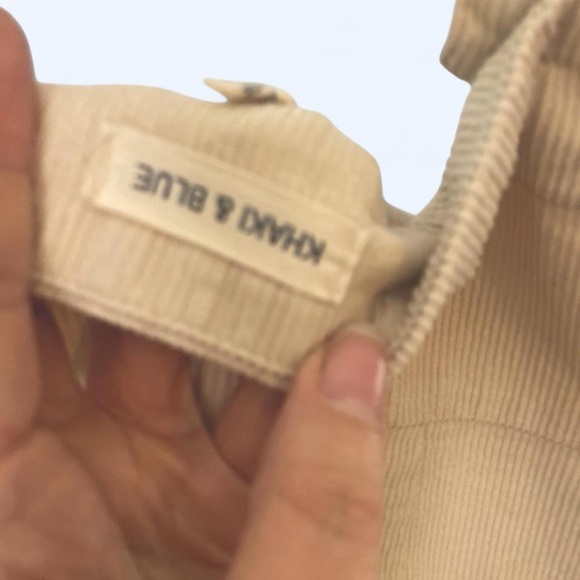 Mini Courdory Overalls Khaki & Blue dress M - Picture 3 of 4